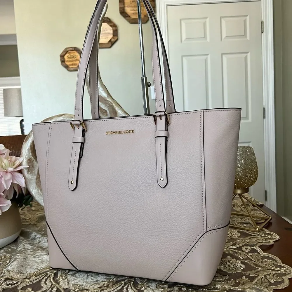 Michael Kors soft pink LG soft leather tote